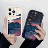 Ландшафт гор в лунном свете Река Ударопрочный чехол для телефона для Xiaomi Redmi Note 14 13 12 11 10 9 8 7 Pro Противоскользящая мягкая крышка из ТПУ