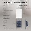Mezeen  Wall Switch PC Panel Big Rocker 2 Gang 1 2 3 Way Light Switch With Replaceable Glass Blue Grey White Margin