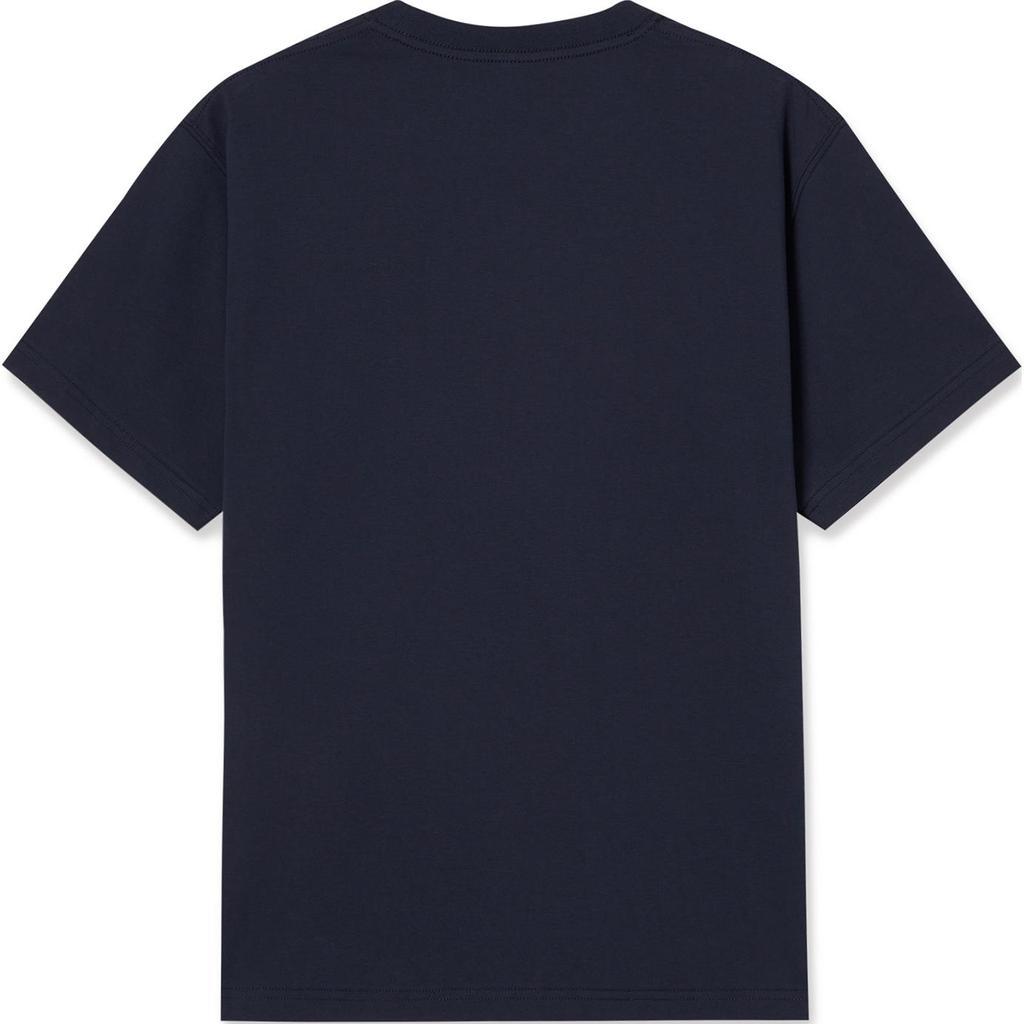 Levis SS24 Парижская лимитированная капсульная коллекция Футболка мужская с коротким рукавом, с круглым вырезом, свободного кроя, с принтом букв, темно-синяя 0023X-0000