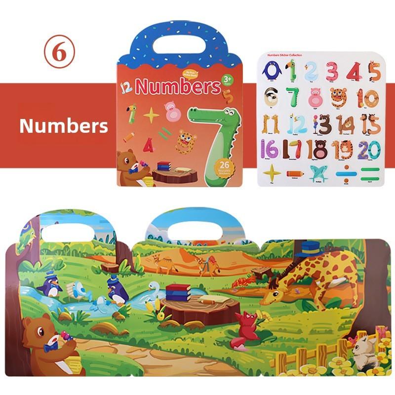 Early Learning Sticker Book For Kids With Animal And Fruit Scenes For Focus And Cognitive Skills