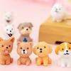 12 Pcs 1 Set Random Set of Family Party Decorations, Cute Cartoon Puppies, Handmade Resin Animals, Christmas Desktop Decorations