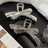 Large Metal Bow Claw Clip for Women's Hair - Simple Design Shark Clip for Volume and Style