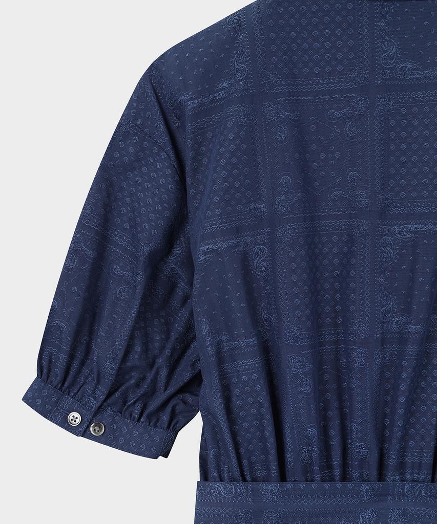 Brooks Brothers [Women'S] Cotton Paisley Short Sleeve Shirt Dress (Blue) (Bbdzwm8156Mfm)