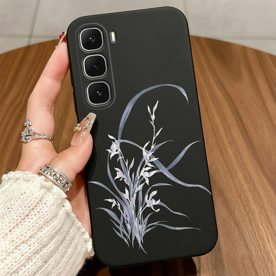 Для infinix Hot 60 50 Pro Plus 60i 50i 40i 30i 20i 20S Hot 20 30 Play 4G 5G Чехол для телефона Лилия Цветочный Матовый Ударопрочный Мягкий Funda