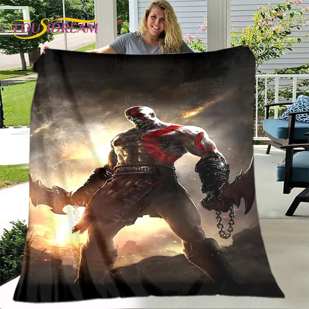 Мягкое плюшевое одеяло God of War для геймеров, фланелевое одеяло, одеяло для гостиной, спальни, кровати, дивана, чехол для пикника Bettdecke