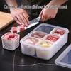 Food Storage Box Divided Snack Serving Tray with Lid BPA Free 6 Compartments Snack Box Portable Storage Organizer