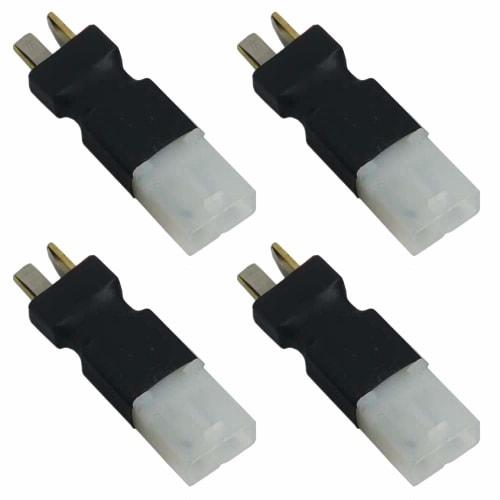 Yiqigou 4pcs Wire-Free Tamiya Male To Dean T-Style Plug Adapter Wireless Connector for RC Drone LiPo Battery Charger ESC (T Male To Tamiya Female)