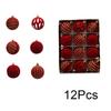 12pcs/box Christmas Tree Decoration Hanging Jujube Red Dark Green White