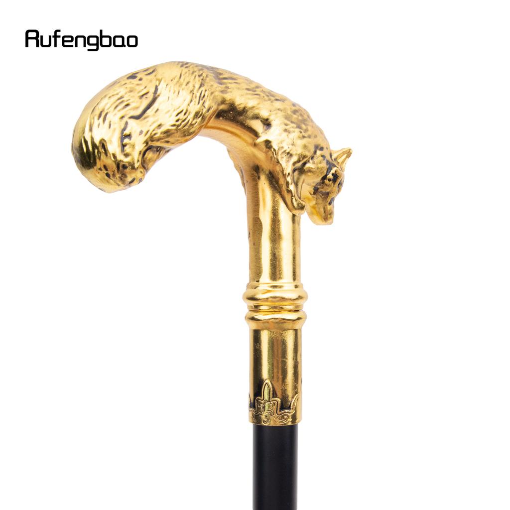 Трость для ходьбы «Золотой волк», модная декоративная трость для джентльмена, элегантная трость для косплея, набалдашник, посох 90 см