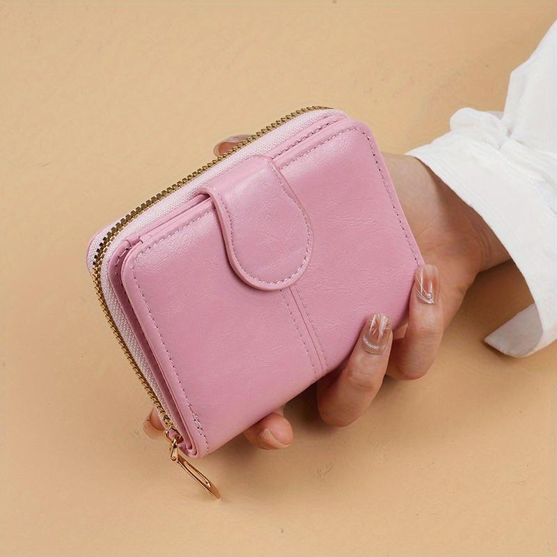 Женский компактный кошелек, винтажный стиль, кошелек для монет с застежкой-кнопкой, маленький женский кошелек для денег