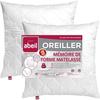 ABEIL Set of 2 Quilted Memory Foam Pillows - 60x60 Cm - White