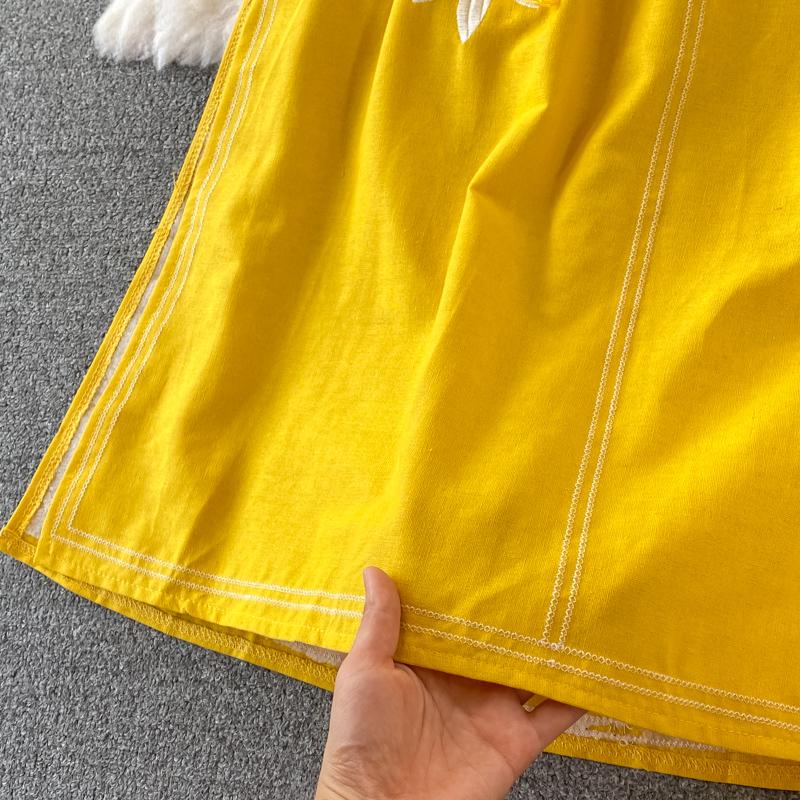 RUGOD Длинное платье в этническом стиле для путешествий и отдыха с вышивкой и круглым вырезом, с рукавами-фонариками, в богемном стиле, в стиле ретро, ​​свободное свободное платье для женщин