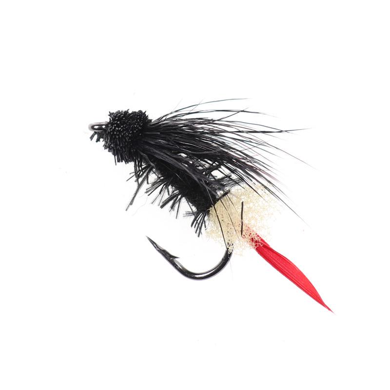 Bimoo 6 шт. #4 сухая муха из оленьих волос наземная муха Zuddler Цикада Аттрактор форель окунь нахлыстовая рыбалка приманка черная оливковая натуральная