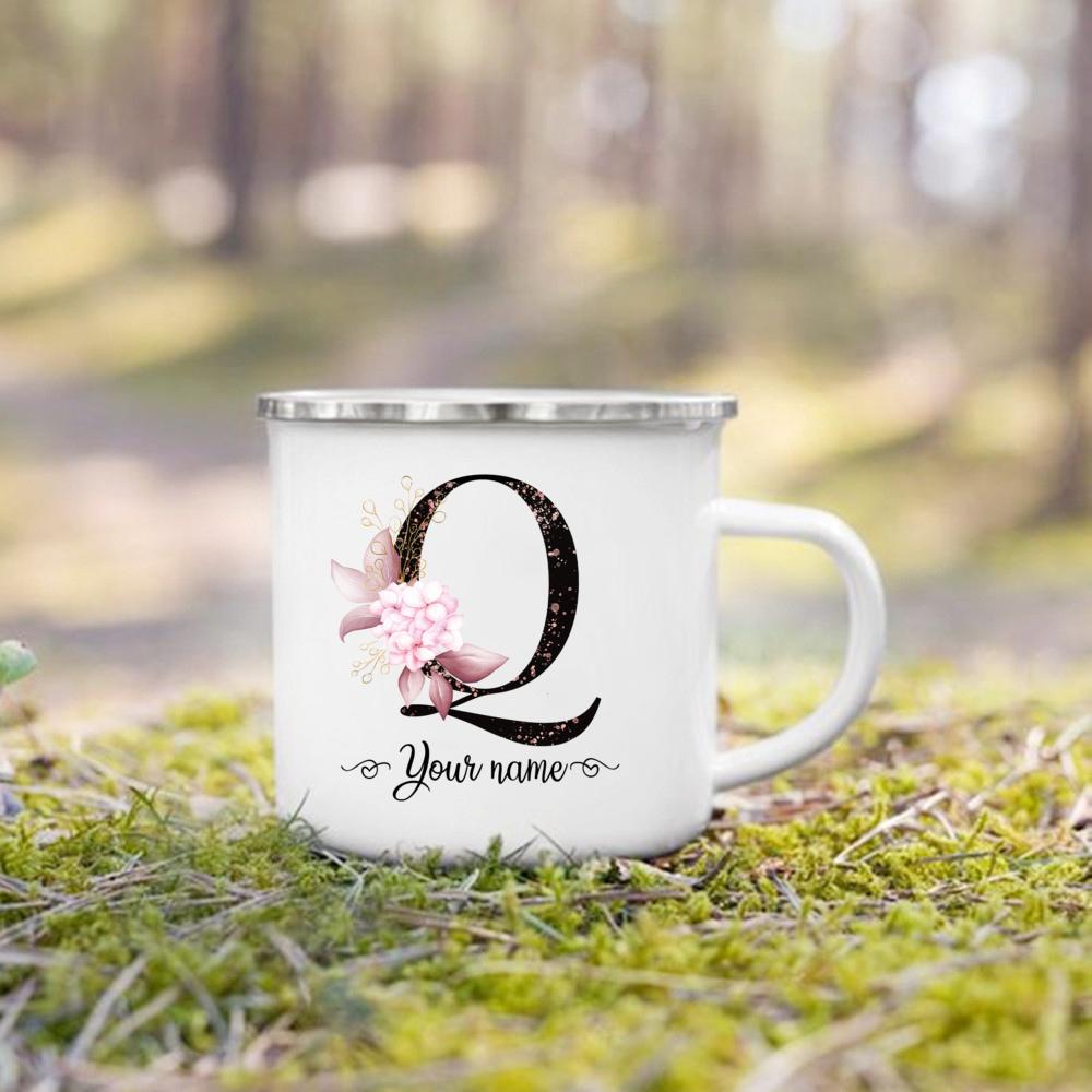 Персонализированная кружка с инициалом и именем, кружка для чая, кофе, горячего шоколада, свадебные подарки для невесты, подружки невесты, подарки на День матери для нее
