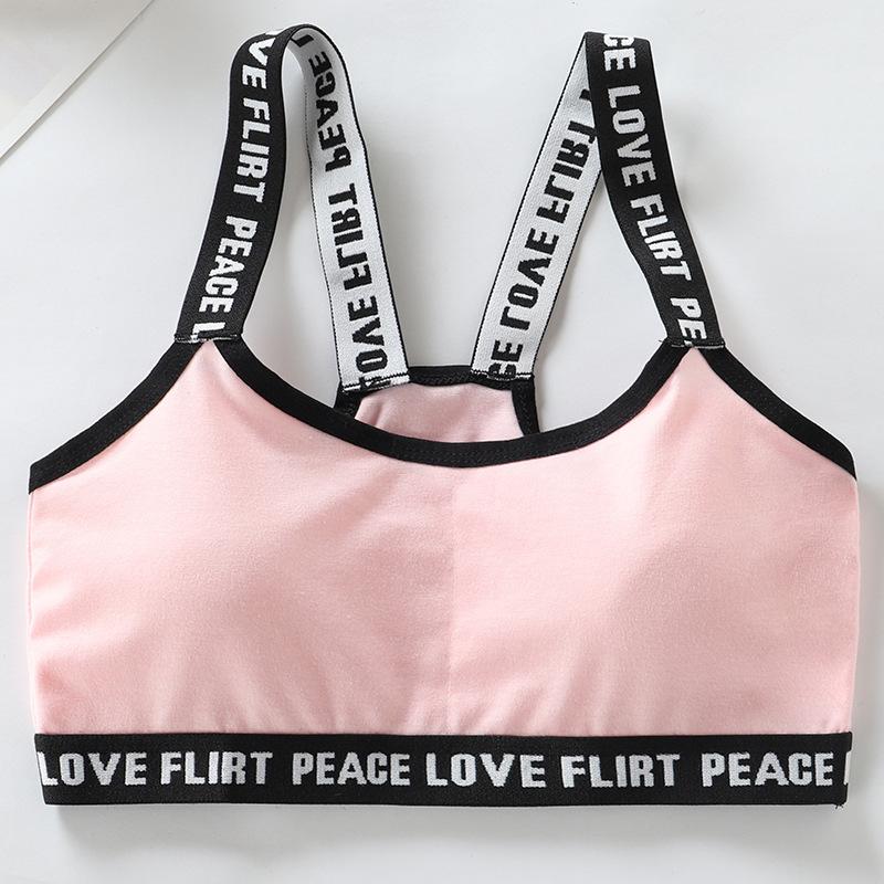 Хлопковое нижнее белье для девочек, спортивный бюстгальтер, тренировочный бюстгальтер, нижнее белье для студентов