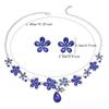 Exquisite Flower Pendant Necklace Genteel Temperament Women Jewelry Set  Dating