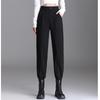 Autumn Winter High Waist Streetwear Pants High Waist Vintage Korean Elegant Loose Solid Color Fashion Casual Warm Pencil Pants