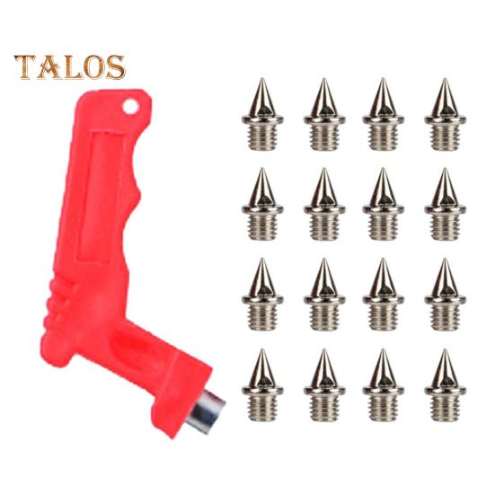 100 Pcs Track Spikes Carbon Steel Track And Cross Country Shoe Spikes with Spike Wrench for Sprinting Sports Running Shoes