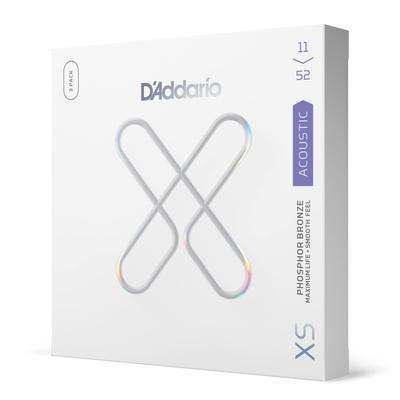 Струны для акустической гитары XS Coated Strings Phosphor Bronze Custom Light 3set Pack D'Addario .011-.052 XSAPB1152-3P []