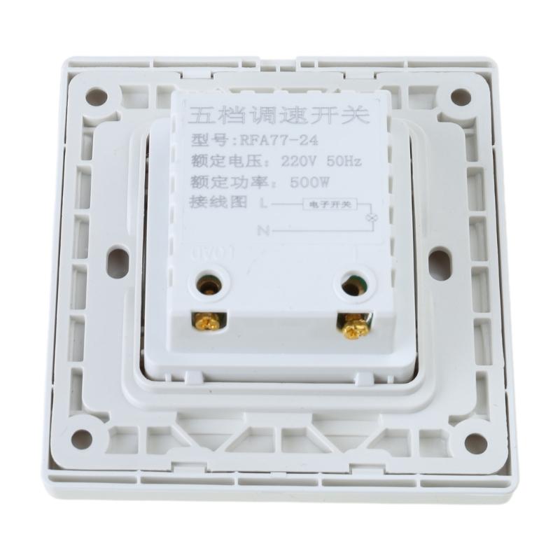 Elegant Wall Ceiling Fan Speed Regulator 5 Gear Adjustable Fan Speed Controller Switching 86 Type Enjoy Easily Operate