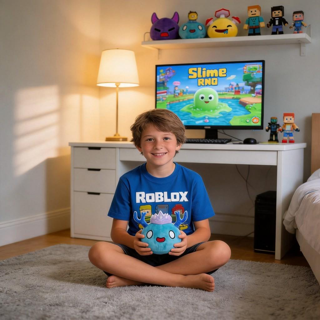 Плюшевая игрушка Roblox Slime Rng из мягкого коротковорсового материала для коллекционеров и детей