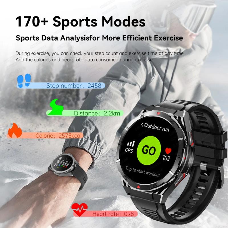 2025 Новые Премиальные GPS Смарт-часы Ультра HD AMOLED Дисплей Встроенный GPS BT Звонок 10ATM Водонепроницаемый Смарт-браслет