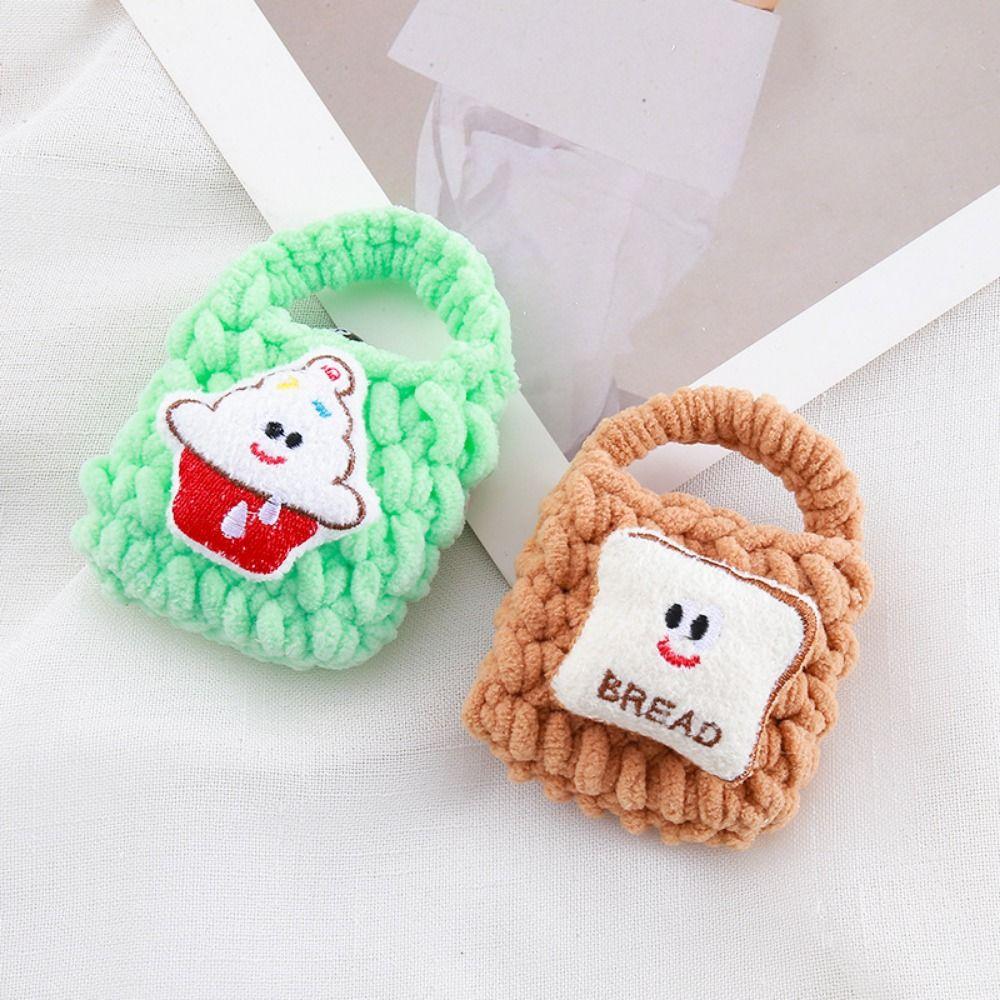 Plush Crochet Earphone Knitted Bag Hamburg Portable Coin Purse Mini Knitted Handbag Little Gift