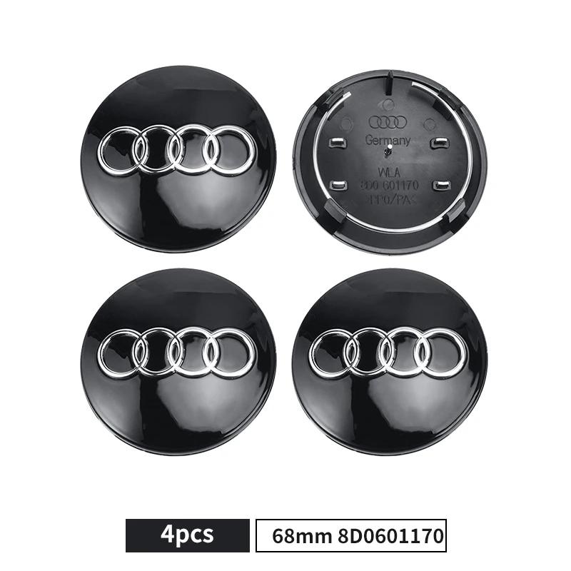 For Audi A5 60/61/68/69mm Badge Car Wheel Center Hub Cap Covers Auto Rim Cover For Audi A8 A5 A6 C5 C6 C7 A7 A1 A3 A4 B5 B6 B7 Q3 Q5 Q7 TT