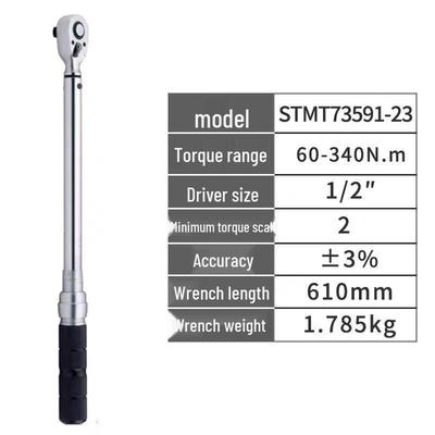 Динамометрический ключ Stanley STMT73591-1-23 с двойной шкалой, 1/2"