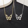 1 шт. Модное колье-бабочка, цепочка со стразами, для красоты, бабочка для дам и ювелирное изделие Wo S7K8