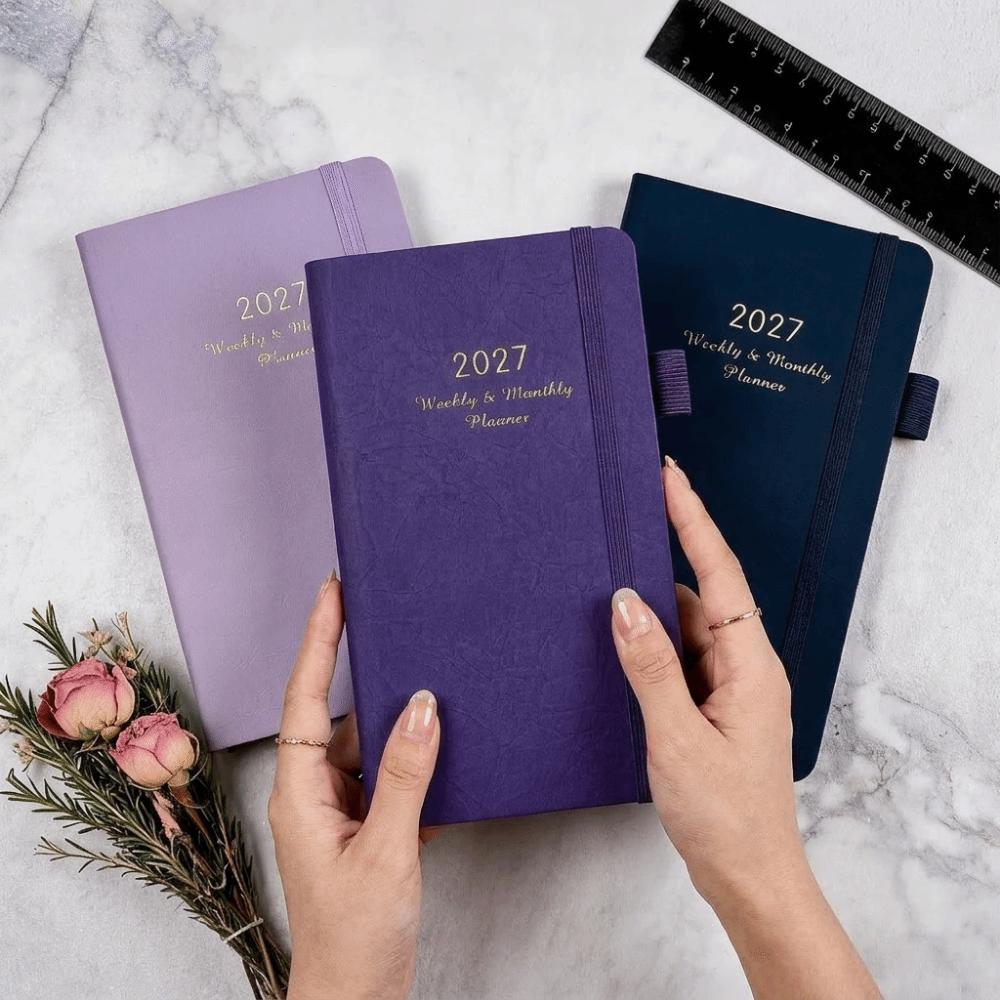 A6 2027 Schedule Planner Notepad Lightweight Office Work Planner To-do List Notebook Yearly Record
