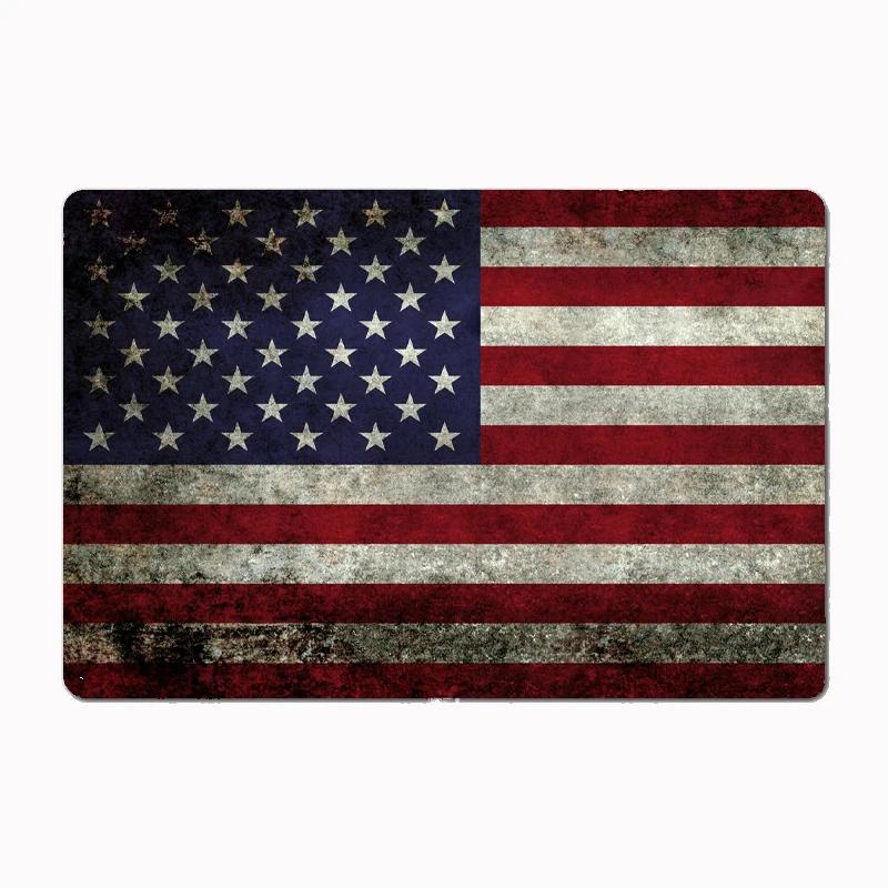 Rogue River Tactical USA American Flag Metal Tin Sign Wall Decor Man Cave Bar US United States Rustic