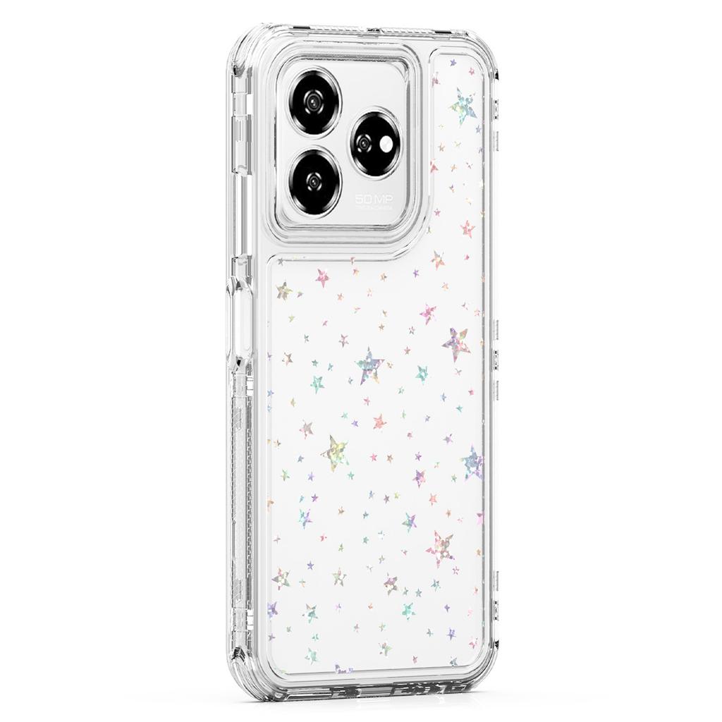 For ZTE Axon 60 Lite Case Precise Cutouts Acrylic TPU Clear Phone Cover with Laser-printed Film