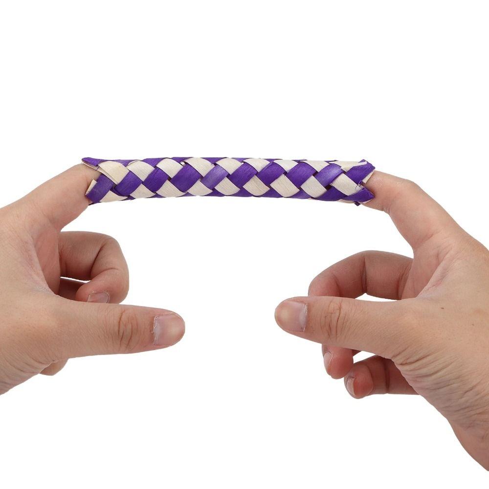 3PCS/5PCS/6PCS Stress Relief Chinese Finger Trap Natural Bamboo Bird Chew Toy Puzzle Toy Gag Gift