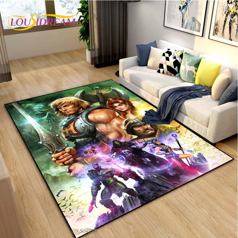He-man masters Cartoon Carpet for Living Room Bedroom Rug Kitchen Kids Door Unslip Floor Mat Birthday gift photography props Rug