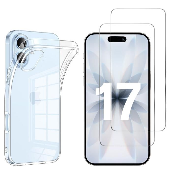 Coque pour iPhone 17 et 2 Verres Trempé Film Protection Ecran Phonillico®