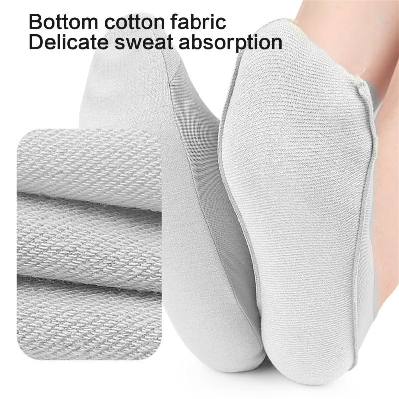 Women's Lightweight Invisible Liner Socks For Shallow Shoe Cotton Blend Mesh Fabric Nonslip Summer Footwear Accessories