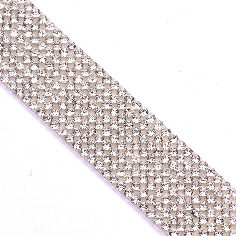 Glass Mesh Drill Row Drill Double-Sided Rubber Drill Piece Diy Rhinestone Mobile Phone Beauty Case Car Drill Sticker Accessories