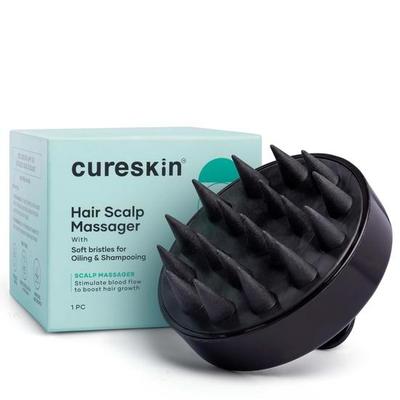 Cureskin Head Massager | Массажер для волос для роста волос | Массажер для кожи головы Шампунь-щетка для волос, супермягкая щетина, отшелушивание, против перхоти
