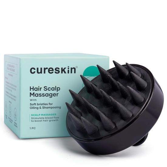 Cureskin Head Massager | Массажер для волос для роста волос | Массажер для кожи головы Шампунь-щетка для волос, супермягкая щетина, отшелушивание, против перхоти