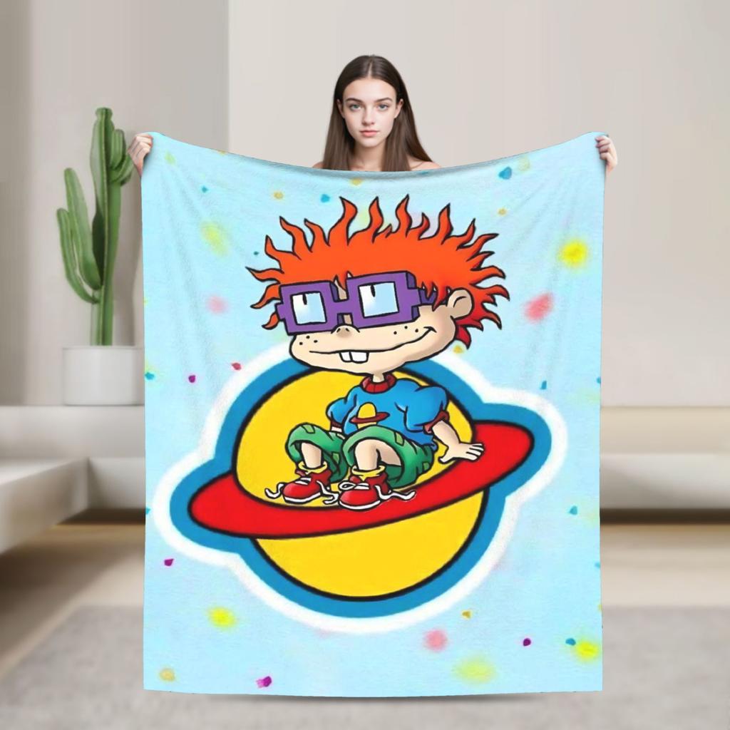 Rugrats Chuckie Finster Blanket Travel Flannel Throw Blanket For Outdoor Super Warm Custom Quality Bedspread Birthday Present