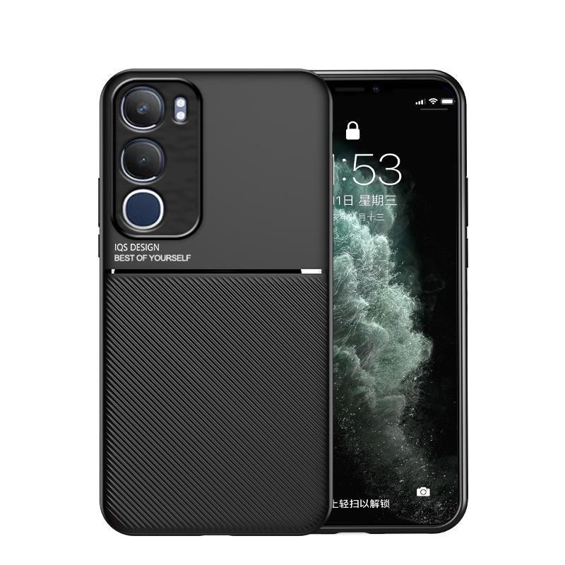 EUCAGR Роскошный ударопрочный кожаный чехол-бампер для VIVO Y19S Магнитный чехол-ракушка для VIVO Y19S Задняя крышка