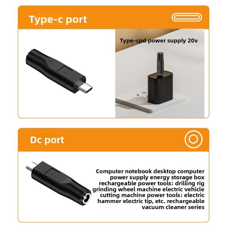 1 шт. USB C Папа на DC Мама Кабель Питания PD100 Вт Type-C Адаптер Питания Конвертер Штекер для Starlink Mini DC5.5X2.1 Кабель Зарядки