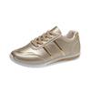 Fashion Women Sneakers Golden PU Leather Platform Shoes Outdoor Large Size Casual Sport Shoes Woman Vulcanized Shoes Zapatillas Mujer
