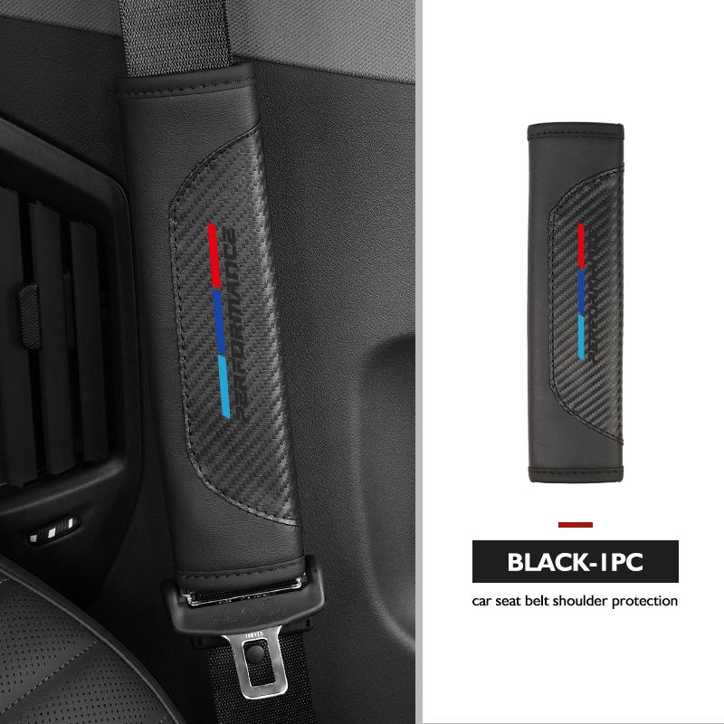 BCGRR1 Universal Car Seat Belt Leather Shoulder Strap Protector Pad For BMW X1 X3 X4 X5 X7 G20 G38 F20 F39 F48 E46 E60 E36 E39