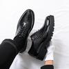 Luxury Oxford Shoes High Quality Patent Leather Texture Finish Casual Combination Men Fashionable Thick Bottom Formal Men's Shoe