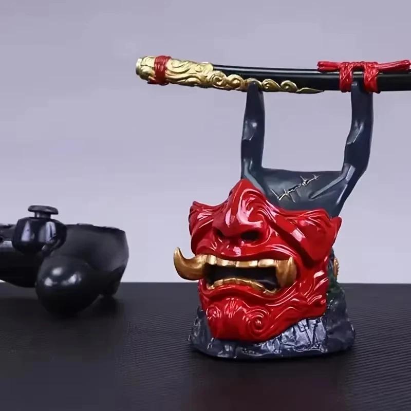 Подставка для игрового контроллера Лицо Демона Воин Меч Рука Держатель для контроллера Подходит для Ps5/4Ps5/Ps4/Xbox/Switch