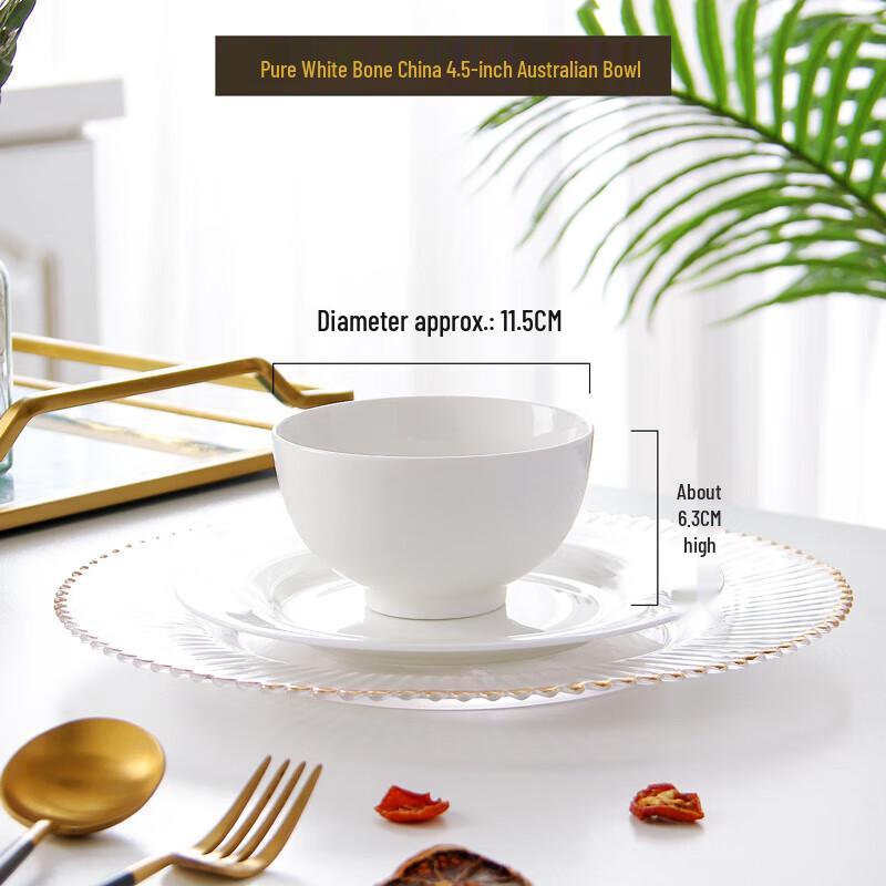 Pure White Bone China Soup Bowls