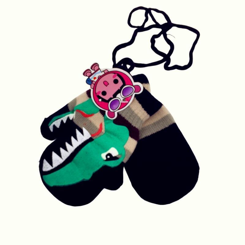 Зимние детские перчатки Dualswish, теплые варежки, детские перчатки с длинными пальцами для детей 2–5 лет, детские перчатки с подвесным воротником