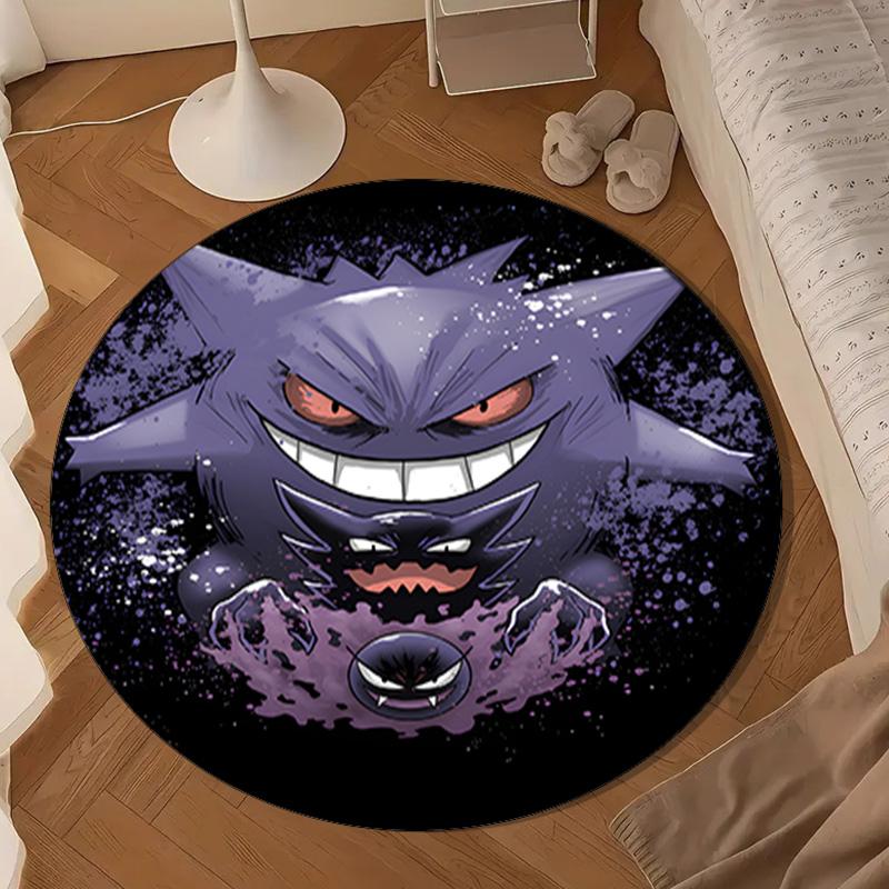 Ghost Haunting Glow Round Rug for Livingroom,Bedroom, Palyroom, Chair Rug, Area rug, Circle Carpet, Large Size Fan Christmas gift